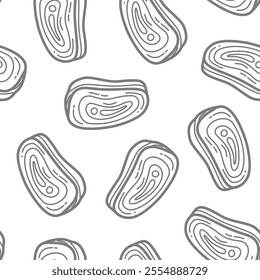 doodle meat pattern background. doodle steak pattern background. Beef Meat Seamless Pattern background.