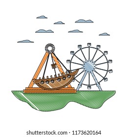 doodle mechanical ship ride and ferris wheel games