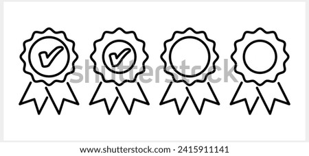 Doodle medal clipart isolated Sketchl icon vector stock illustration EPS 10