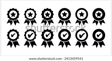 Doodle medal clipart isolated Stencil icon vector stock illustration EPS 10