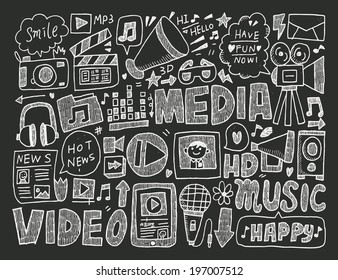 doodle media background