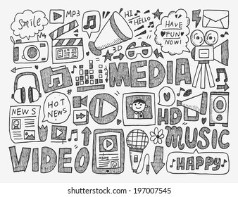 doodle media background