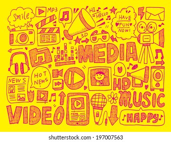 doodle media background