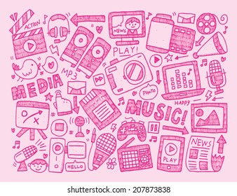 doodle media background