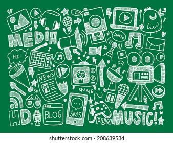 doodle media background