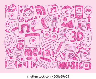 doodle media background