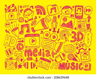 doodle media background