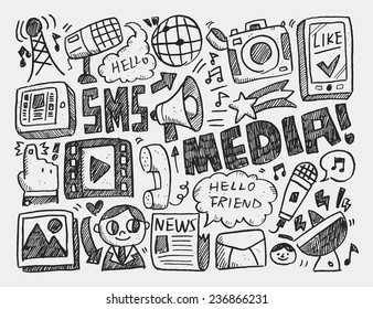 doodle media background