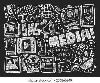 doodle media background