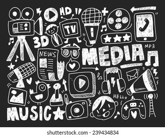 doodle media background