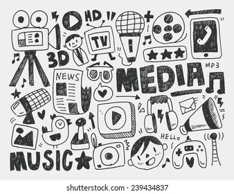 doodle media background