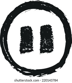 doodle media symbol pause