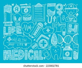 doodle medical background