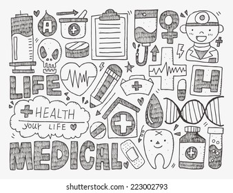 doodle medical background