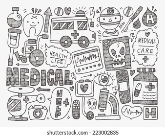 doodle medical background