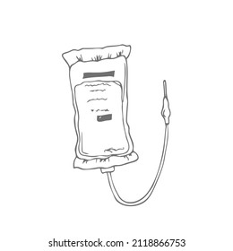 doodle médico dropper. ilustración de línea vectorial.