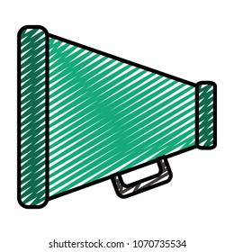 doodle megaphone object to announcement public message