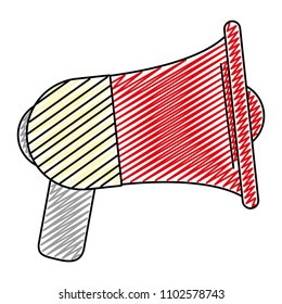 doodle megaphone object to announcement public message