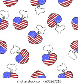 Doodle memorial day vector art style