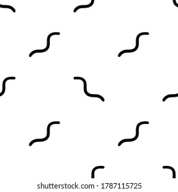 Doodle Memphis seamless pattern. Swirl background. Curve stripe retro backdrop. Cute wrapping paper. Vector illustration.  