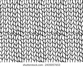 Doodle merino wool yarn pattern for needlewomen blog and wrapping paper. Vector illustration