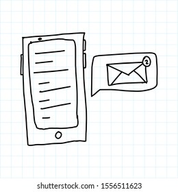 doodle messages notification on smartphone