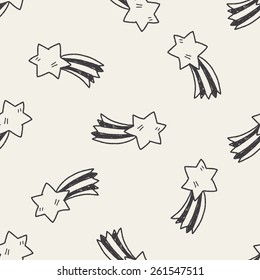 Doodle Meteor seamless pattern background