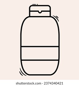 Doodle micellar line art element. Vector element with skincare theme and doodle hand drawn style. Illustration.