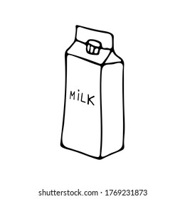 Icono de contenedor de leche de perro en vector. Contenedor de leche extraído a mano en vector aislado en blanco. Jabón de leche de perro en vector