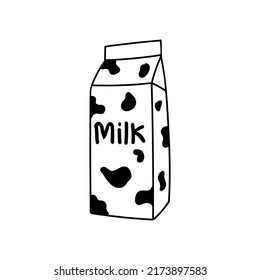 Doodle Milk Container Illustration Vector Hand Stock Vector (Royalty ...