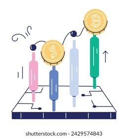 Here�s a doodle mini illustration of crypto trading