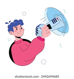 A doodle mini illustration depicting robot connection 