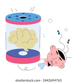 Here’s a doodle mini illustration of preserved brain 