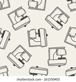 Doodle mixer seamless pattern background