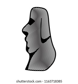 Doodle Moai Classic Sculpture From Easter Island