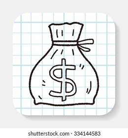 doodle money bag