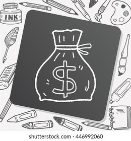 doodle money bag