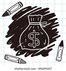doodle money bag