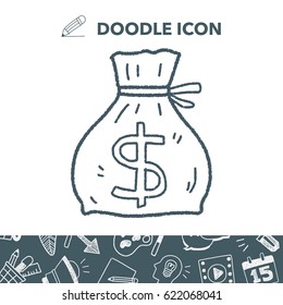 doodle money bag