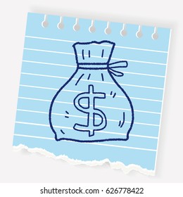 doodle money bag