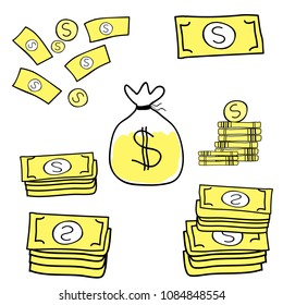 doodle money icon   vector eps.10