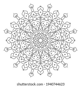 Patrón de manala de encaje monocromo Doodle. Emblem lujo belleza spa, cosmética, joyería, hotel, restaurante. Marco elegante del contorno de bodas. Diseño del logotipo de la curva de lujo floral vectorial. Marco dorado redondo ornamentado.