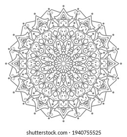 Patrón de manala de encaje monocromo Doodle. Emblem lujo belleza spa, cosmética, joyería, hotel, restaurante. Marco elegante del contorno de bodas. Diseño del logotipo de la curva de lujo floral vectorial. Marco dorado redondo ornamentado.
