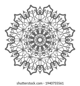Patrón de manala de encaje monocromo Doodle. Emblem lujo belleza spa, cosmética, joyería, hotel, restaurante. Marco elegante del contorno de bodas. Diseño del logotipo de la curva de lujo floral vectorial. Marco dorado redondo ornamentado.