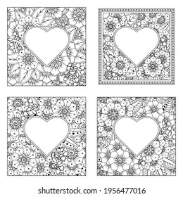 Doodle monochrome lace mandala pattern. Emblem luxury beauty spa, cosmetics, jewelry, hotel, restaurant. Wedding elegant outline frame. Vector floral luxury curve logo design. Round gold ornate frame.