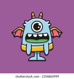 doodle monster cartoon illustration design