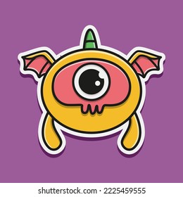 doodle monster cartoon illustration design