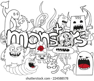 Doodle Monster Collage