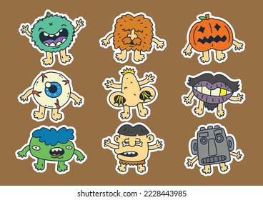 The Doodle Monster Vector Set