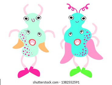 doodle monster for your design and print  cartoon vector eps.10